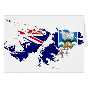 Falkland Islands (Malvinas) flaggakarta FK Hälsningskort
