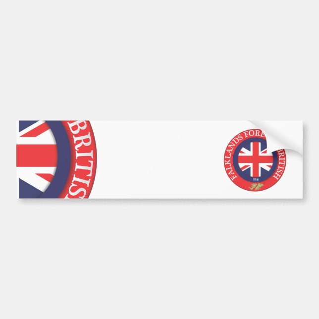 Falklands för alltid brittiska bildekal (Framsidan)