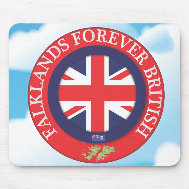 Falklands för alltid brittiska musmatta (Framsidan)