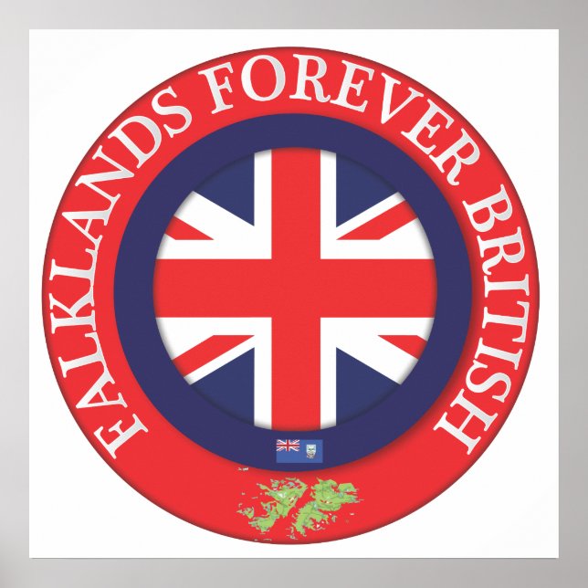 Falklands Forever British Poster (Framsidan)