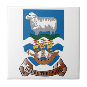 Falklands övapensköld kakelplatta