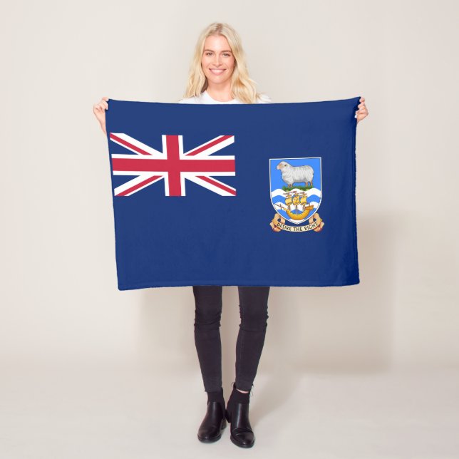 Falklandsöarna Flagga Fleecefilt (På plats)