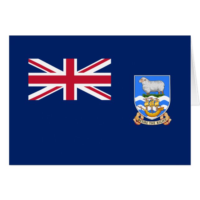 Falklandsöarna Flagga Hälsningskort (Framsidan Horizontal)