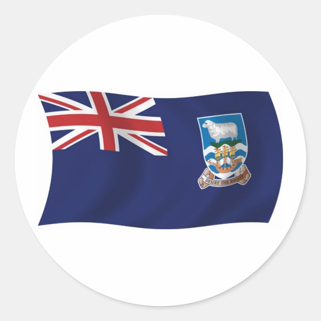 Falklandsöarna Flagga Klistermärke (Framsida)
