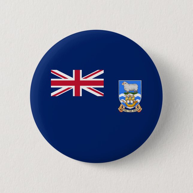 Falklandsöarna Flagga Knapp (Framsida)