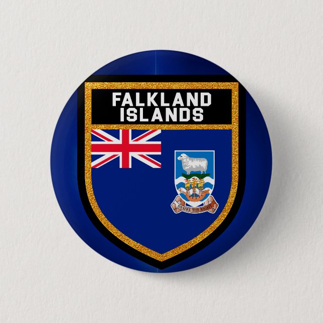 Falklandsöarna Flagga Knapp (Framsida)