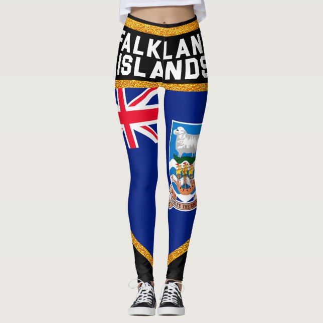 Falklandsöarna Flagga Leggings (Framsida)