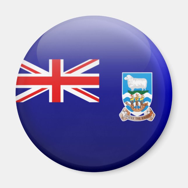 Falklandsöarna Flagga Magnet (Framsidan)