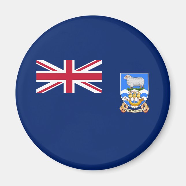 Falklandsöarna Flagga Magnet (Framsidan)