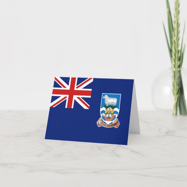 Falklandsöarna Flagga Notkort Kort (Framsida)