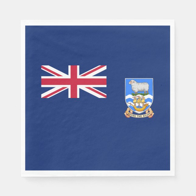 Falklandsöarna Flagga Pappersservett (Framsidan)