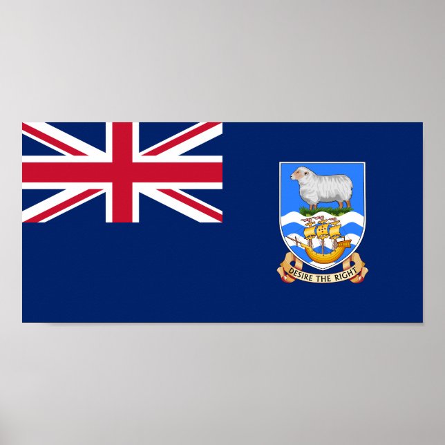 Falklandsöarna Flagga Poster (Framsidan)