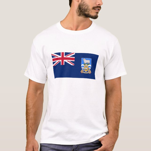 Falklandsöarna Flagga T Shirt (Framsida)