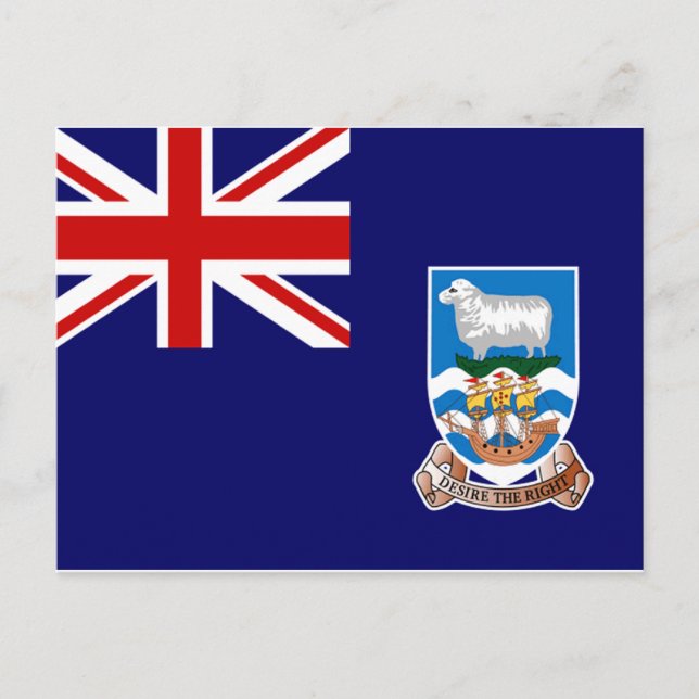 Falklandsöarna Flagga Vykort (Framsida)