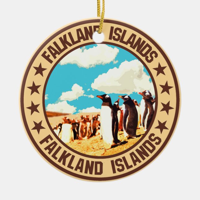 Falklandsöarna Julgransprydnad Keramik (Framsidan)