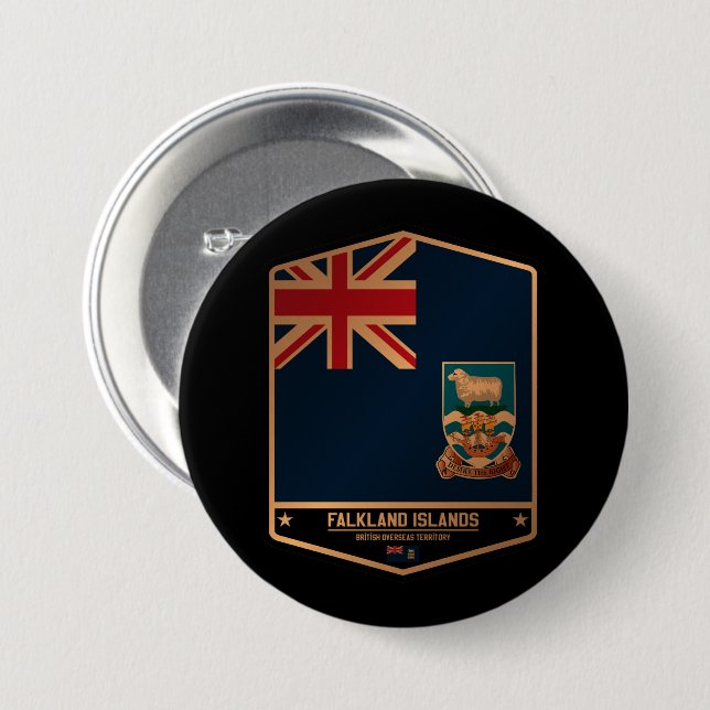 Falklandsöarna Knapp (Framsida & baksida)