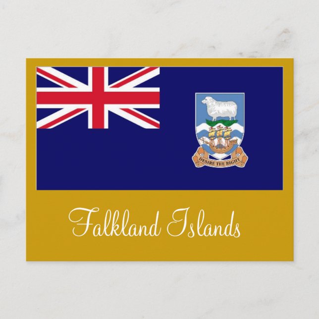 Falklandsöarna Malvinas flagga Vykort (Framsida)