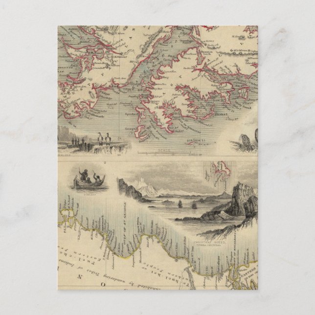 Falklandsöarna och Patagonien Vykort (Framsida)