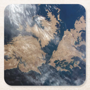 Falklandsöarna (ön Malvinas). Underlägg Papper Kvadrat