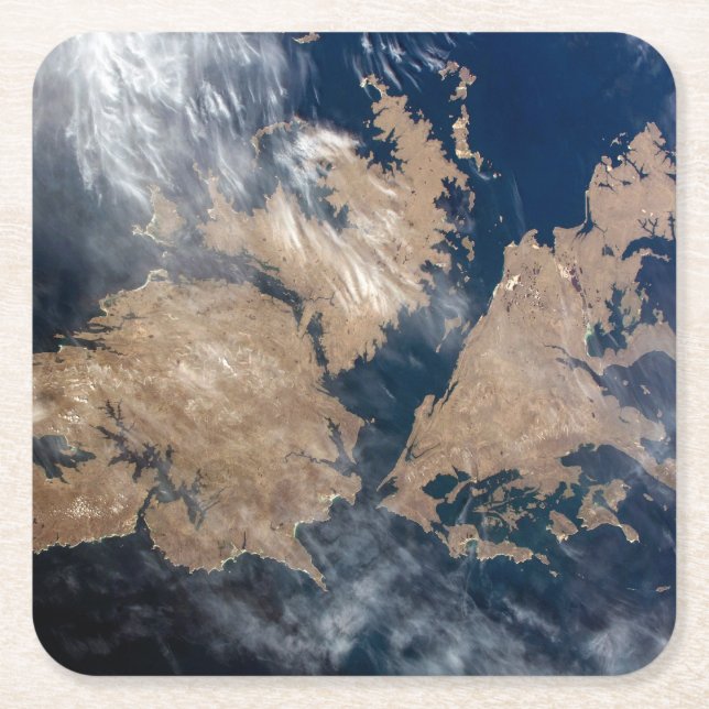 Falklandsöarna (ön Malvinas). Underlägg Papper Kvadrat (Framsidan)