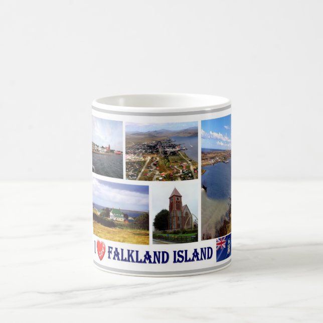 Falklandsöarna - Port Stanley - I Kärlek - Kaffemugg (Center)