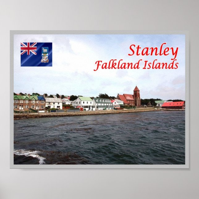 Falklandsöarna - Stanley - Poster (Framsidan)