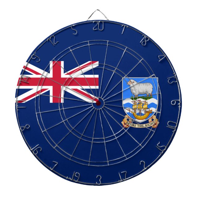Falklandsöarnas flagga (British Territory) Darttavla (Framsidan)