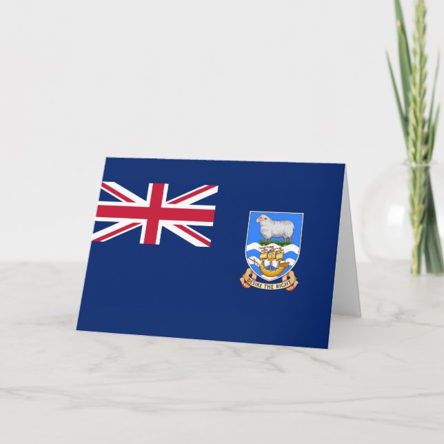 Falklandsöarnas flagga (British Territory) Kort (Framsida)