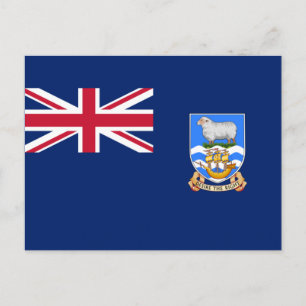 Falklandsöarnas flagga (British Territory) Vykort