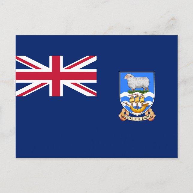 Falklandsöarnas flagga (British Territory) Vykort (Framsida)