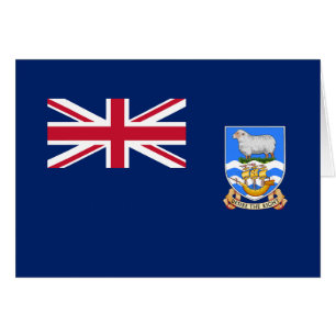 Falklandsöarnas flagga hälsningskort