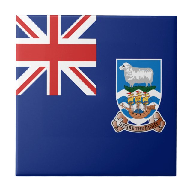 Falklandsöarnas flagga keramisk platta kakelplatta (Framsidan)