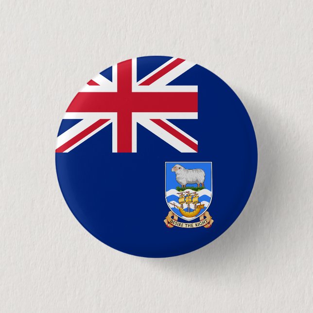 Falklandsöarnas flagga knapp (Framsida)