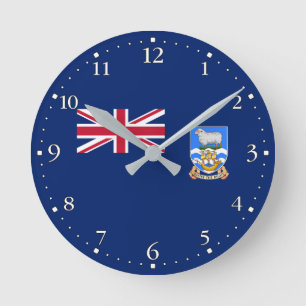 Falklandsöarnas flagga rund klocka