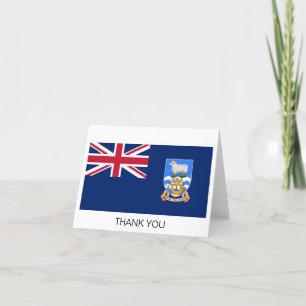 Falklandsöarnas flagga tack kort