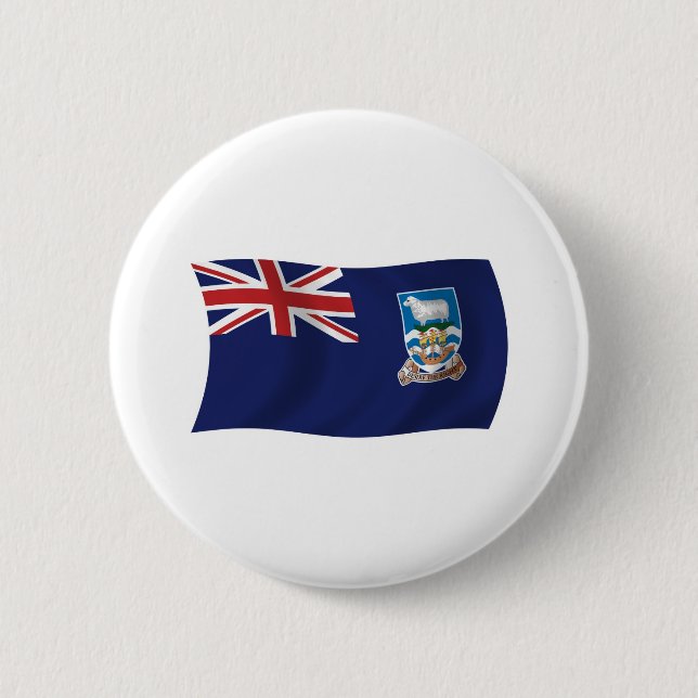 Falklandsöarnas flaggknapp knapp (Framsida)