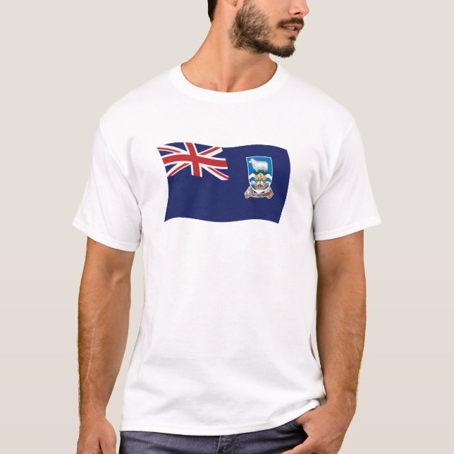 Falklandsöarnas flaggtröja tee shirt (Framsida)