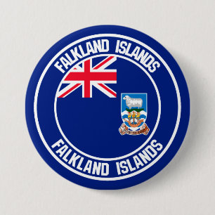 Falklandsöarnas runda Emblem Knapp