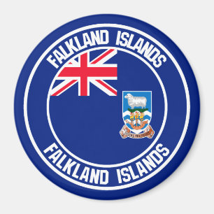 Falklandsöarnas runda Emblem Magnet