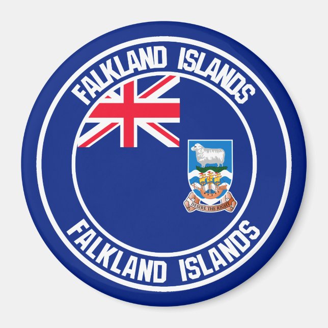 Falklandsöarnas unda Emblem Magnet (Framsidan)