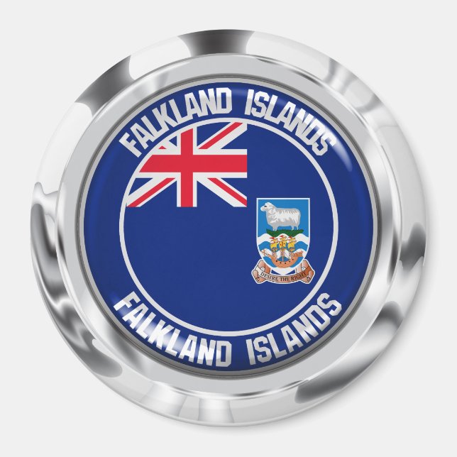 Falklandsöarnas unda Emblem Magnet (Framsidan)
