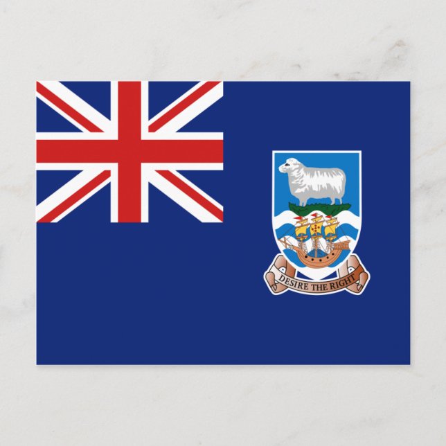 Falklandsöarnas vykort för Flagga (Framsida)