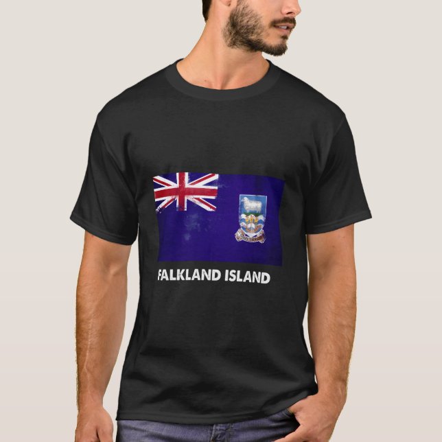 Falklandsöbor Falklandsöarnas flagga T Shirt (Framsida)