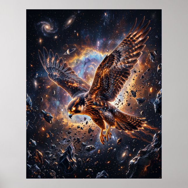 Falknebulosanfallande asteroidbälte poster (Framsidan)
