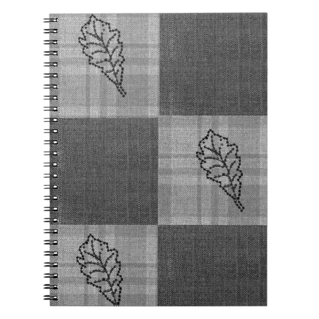 Fall 4 hörn Grått Tones Anteckningsbok (Framsidan)