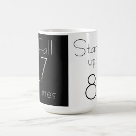 Fall 7 gånger stå upp 8 Motiverande Mugg