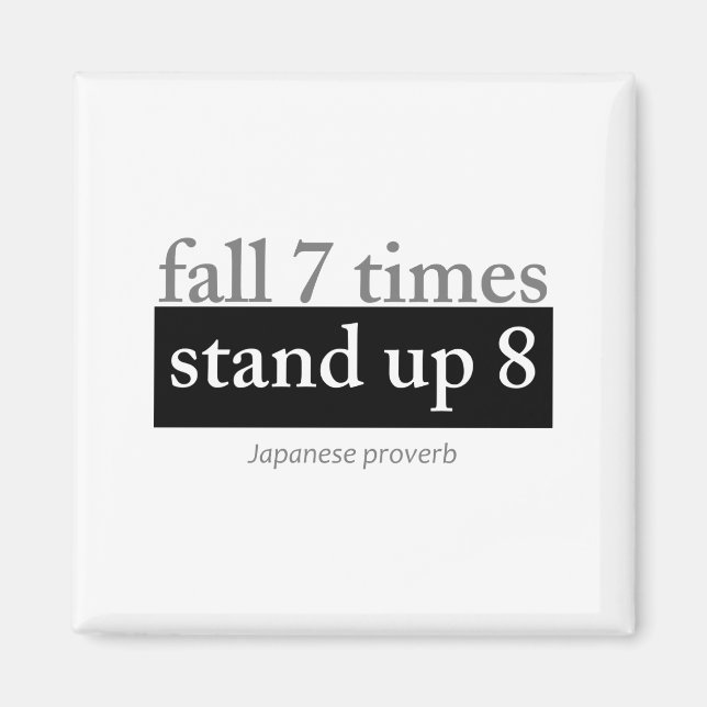 Fall 7 gånger, ställ dig upp 8 magnet (Framsidan)