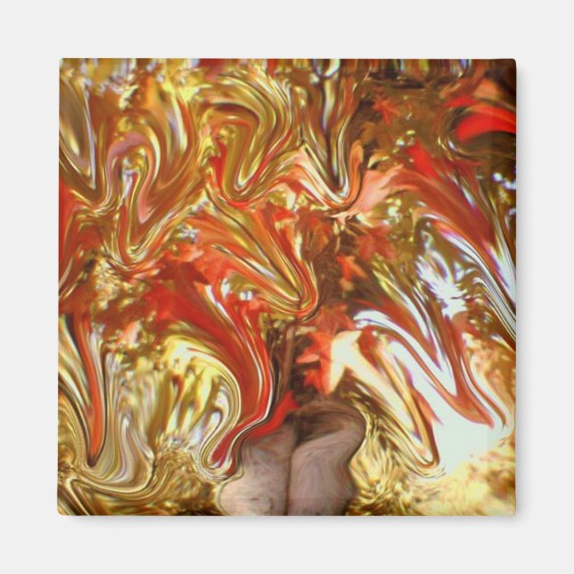 Fall abstrakt magnet (Framsidan)