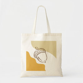Fall Acorn med Abstrakt Shape Autumn Livsmedel Sho Tygkasse