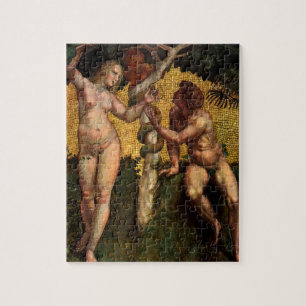 Fall - Adam och Kväll av Raphael Sanzio Pussel